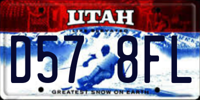 UT license plate D578FL