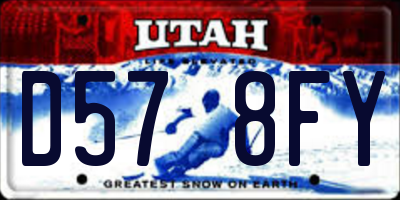 UT license plate D578FY