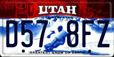 UT license plate D578FZ