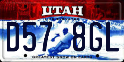 UT license plate D578GL