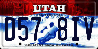 UT license plate D578IV