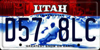 UT license plate D578LC
