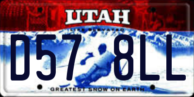 UT license plate D578LL