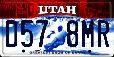 UT license plate D578MR