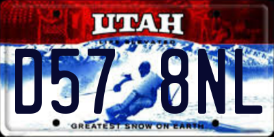 UT license plate D578NL