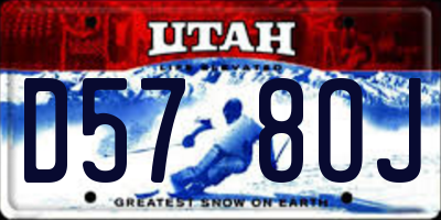 UT license plate D578OJ