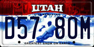 UT license plate D578OM