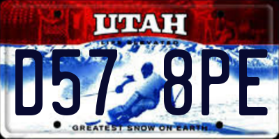 UT license plate D578PE