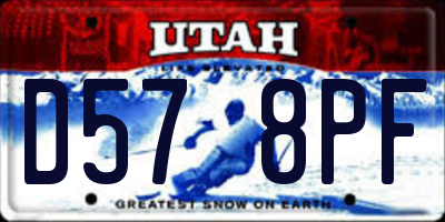 UT license plate D578PF