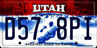 UT license plate D578PI