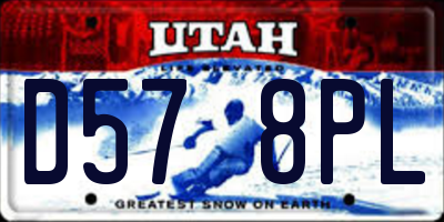 UT license plate D578PL