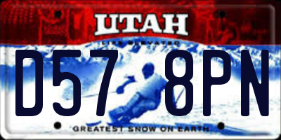 UT license plate D578PN