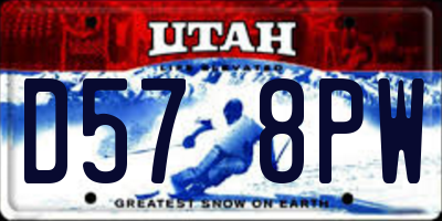 UT license plate D578PW
