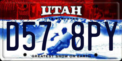 UT license plate D578PY