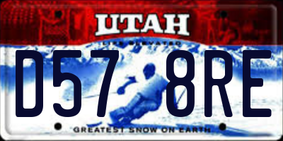 UT license plate D578RE