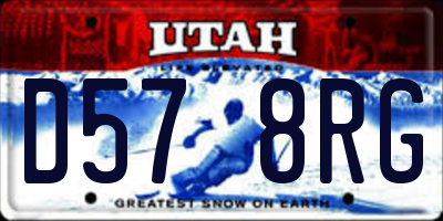 UT license plate D578RG