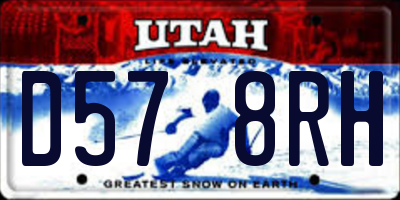 UT license plate D578RH