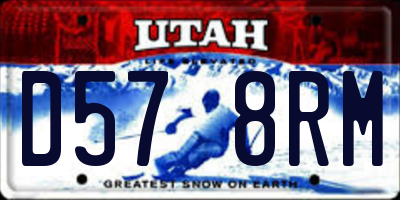 UT license plate D578RM