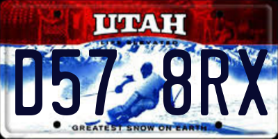 UT license plate D578RX