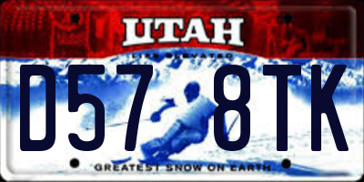 UT license plate D578TK