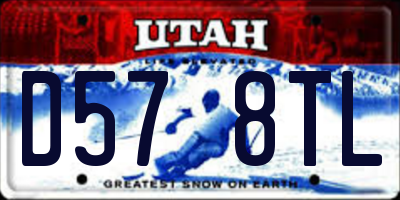 UT license plate D578TL