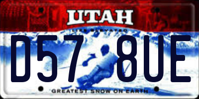 UT license plate D578UE