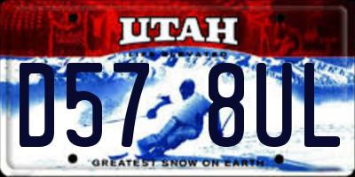 UT license plate D578UL