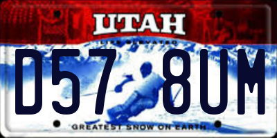 UT license plate D578UM