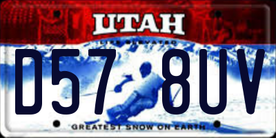 UT license plate D578UV