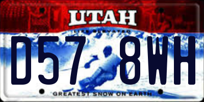 UT license plate D578WH