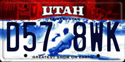 UT license plate D578WK