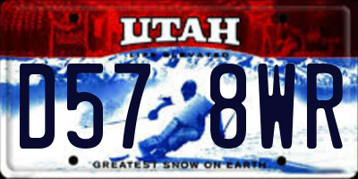 UT license plate D578WR