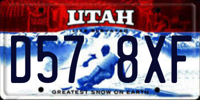 UT license plate D578XF