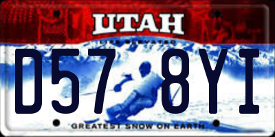UT license plate D578YI