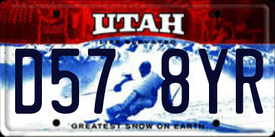 UT license plate D578YR