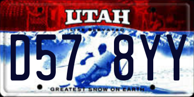 UT license plate D578YY