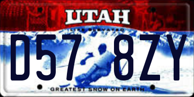 UT license plate D578ZY