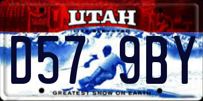 UT license plate D579BY