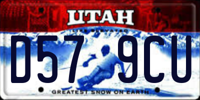 UT license plate D579CU