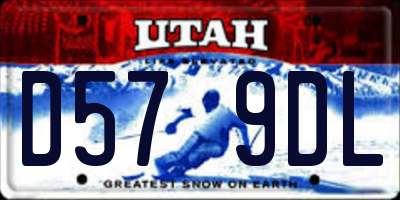 UT license plate D579DL