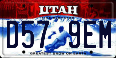 UT license plate D579EM
