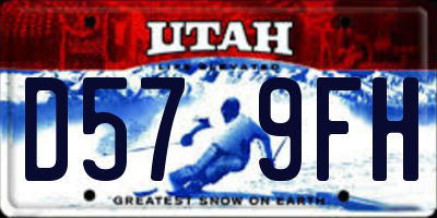UT license plate D579FH