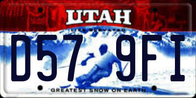 UT license plate D579FI