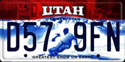 UT license plate D579FN