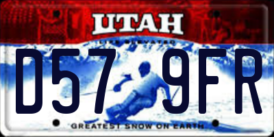 UT license plate D579FR