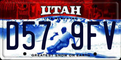 UT license plate D579FV