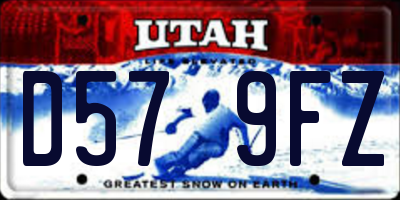 UT license plate D579FZ