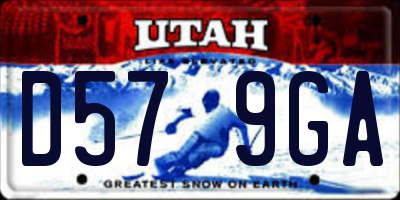 UT license plate D579GA