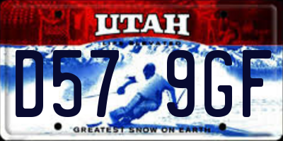 UT license plate D579GF