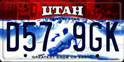 UT license plate D579GK
